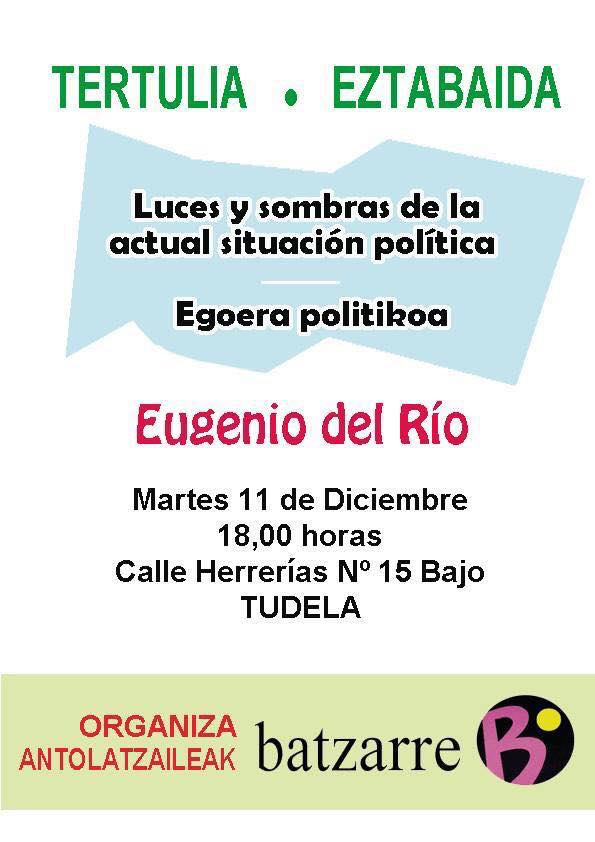 Charla Eugenio del Río. Tudela. Diciembre 2018.