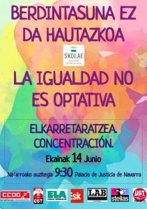 Concentración "Berdintasuna ez da autazkoa/La igualdad no es optativa" @ Palacio de Justicia de Navarra 