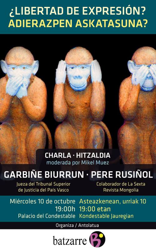 Charla sobre Libertad de Expresión. Con Garbiñe Biurrun y Pere Rusiñol.