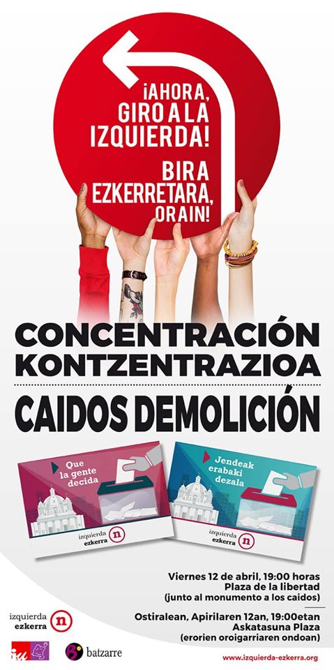 Acto IE Concentración Demolición Los Caídos. Abril 2019.