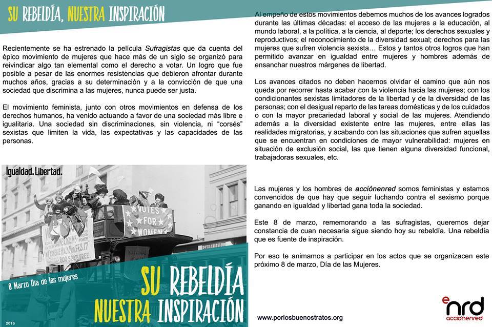 Campaña 8M de AcciónEnRed.